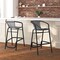 Merrick Lane Lille Set of Two Restaurant Style Barstool with PE Rattan Seat for Indoor/Outdoor Use
